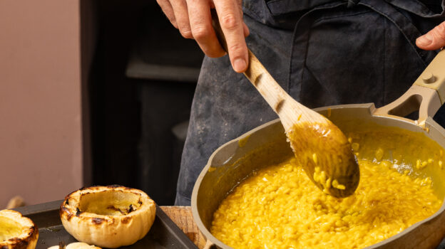 DISH WITH TISH: PUMPKINS STUFFED WITH RISOTTO, PISTACHIO AND PECORINO